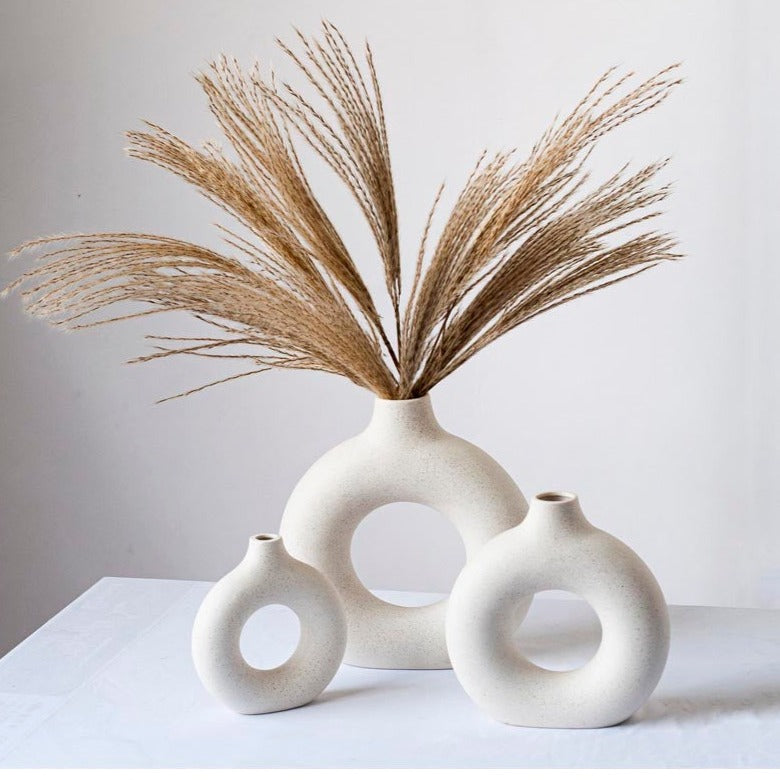 Circular Hollow Ceramic Vase