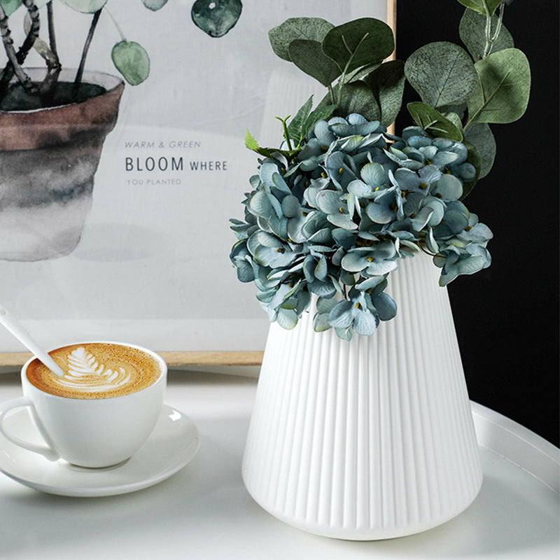 Modernist Ribbed Vase