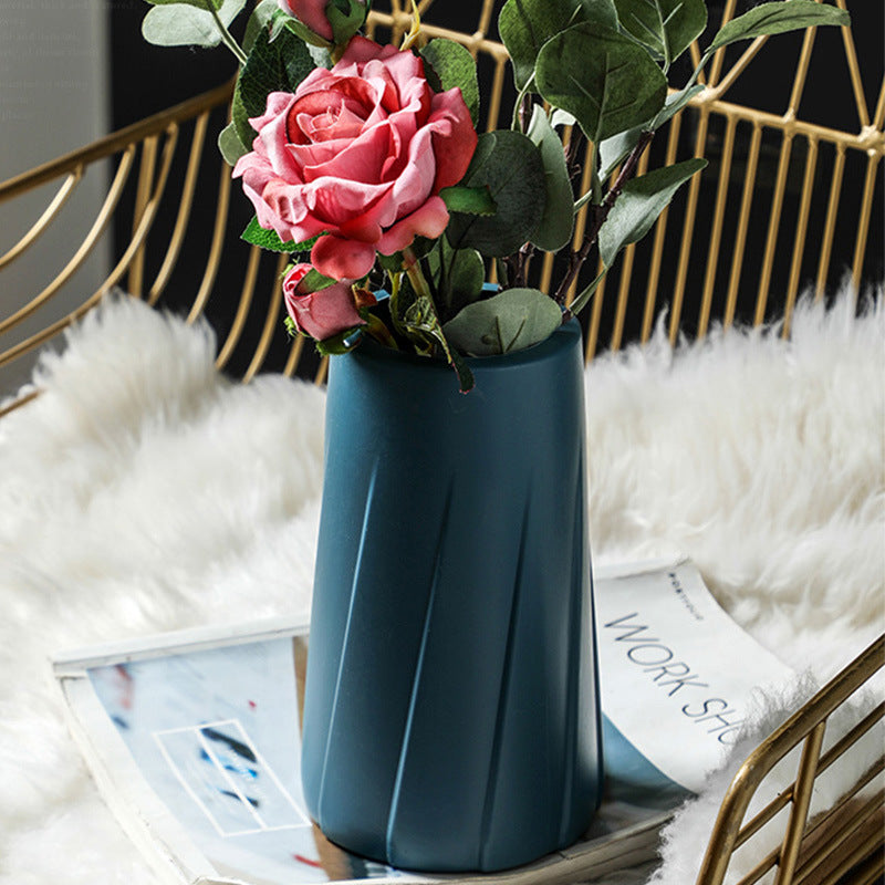Modernist Ribbed Vase