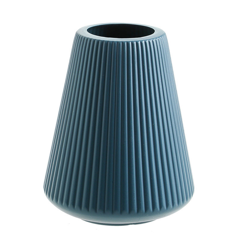 Modernist Ribbed Vase