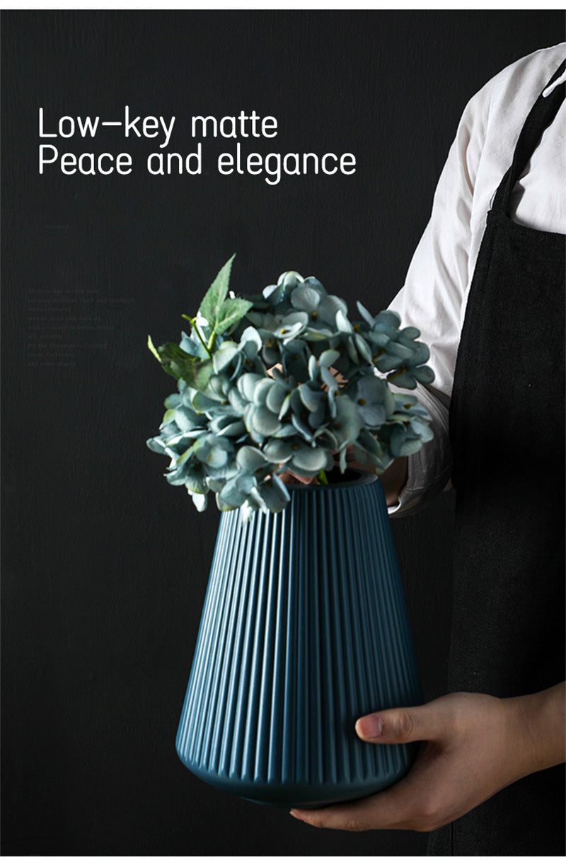 Modernist Ribbed Vase