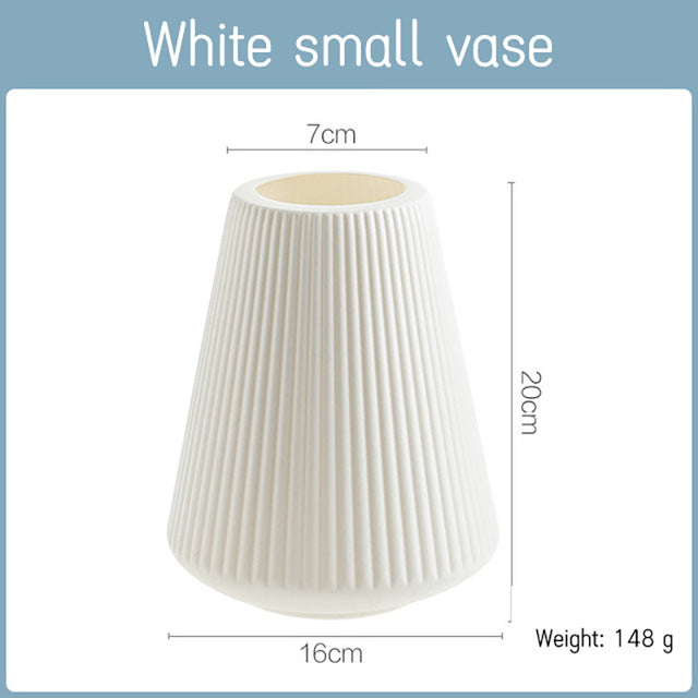 Modernist Ribbed Vase