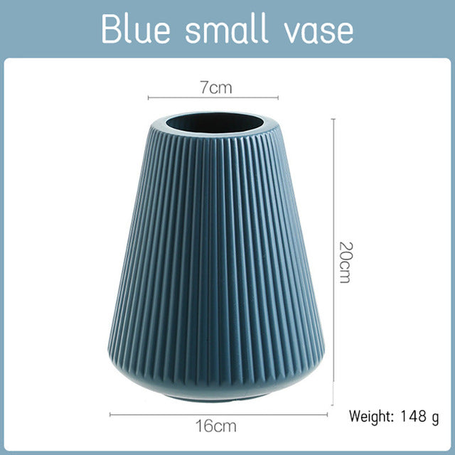 Modernist Ribbed Vase