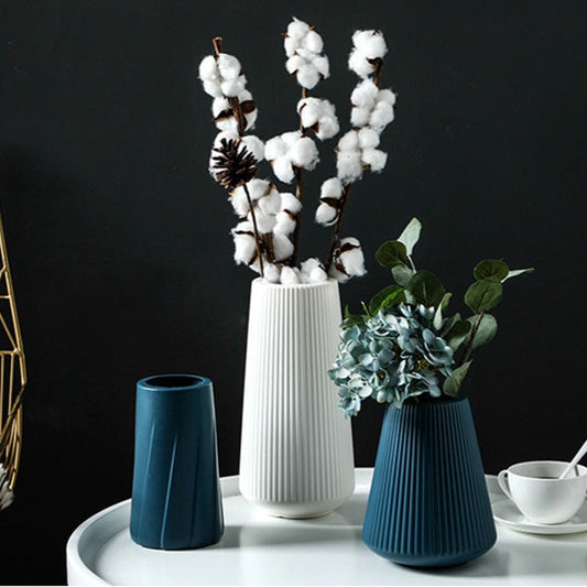 Modernist Ribbed Vase