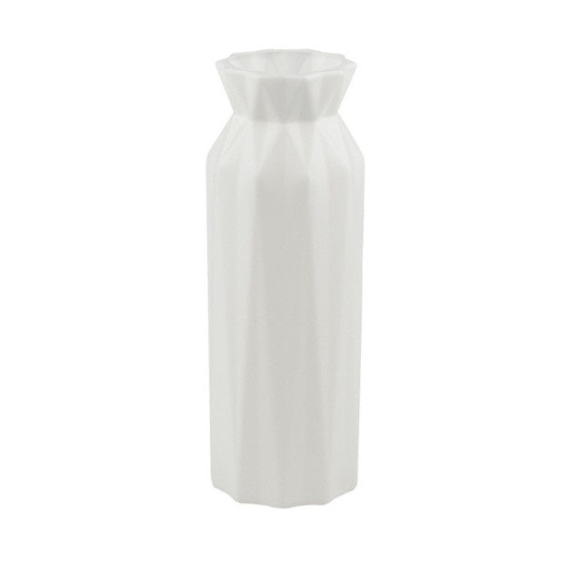 Tall Origami Plastic Vase