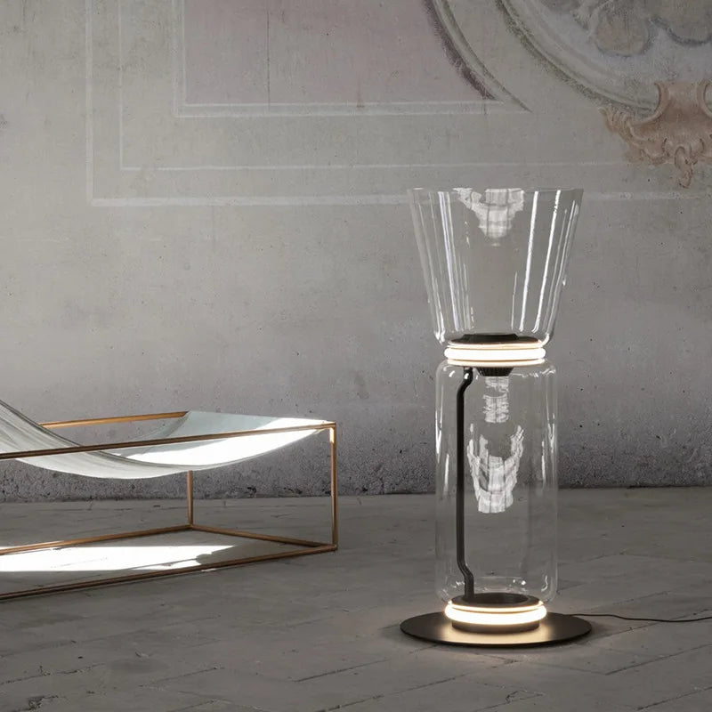 ArtisanAura Glass Vertical Floor Lamp