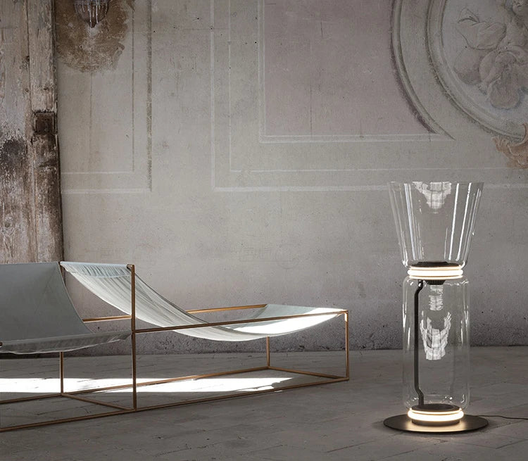 ArtisanAura Glass Vertical Floor Lamp
