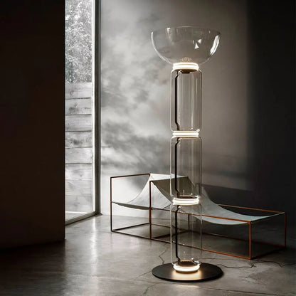 ArtisanAura Glass Vertical Floor Lamp