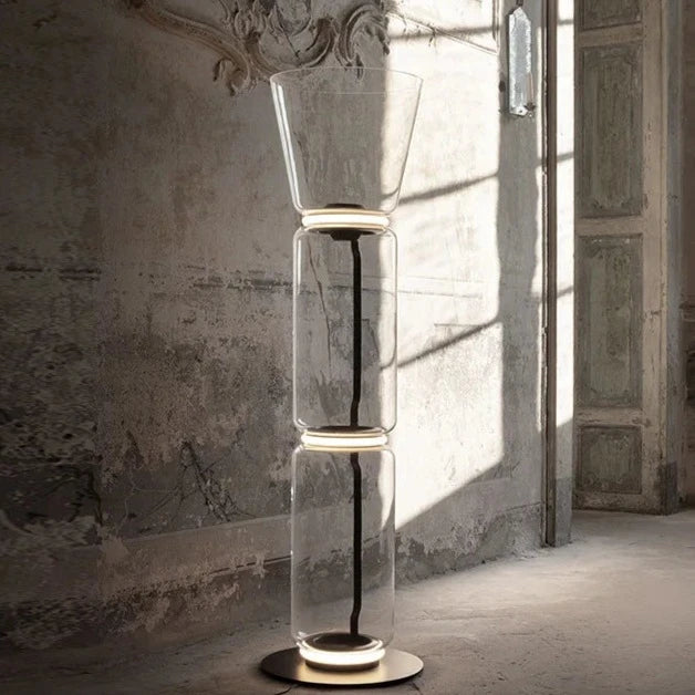 ArtisanAura Glass Vertical Floor Lamp