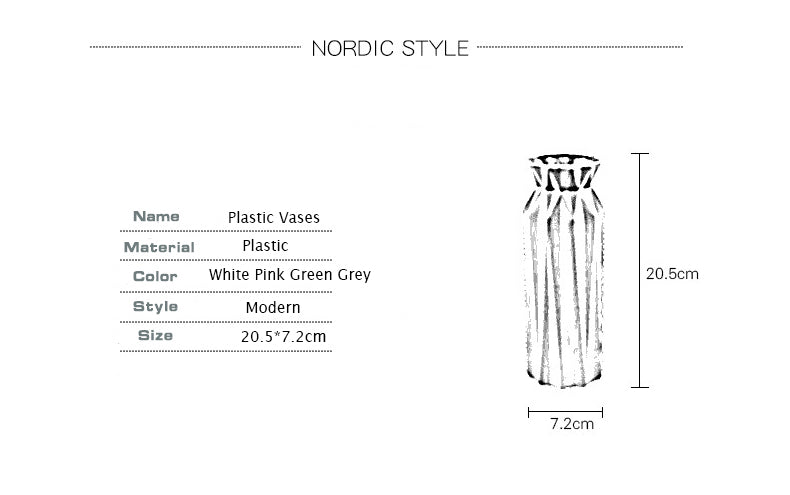 Tall Origami Plastic Vase