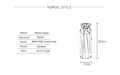 Tall Origami Plastic Vase