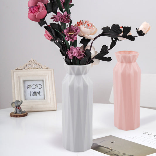 Tall Origami Plastic Vase
